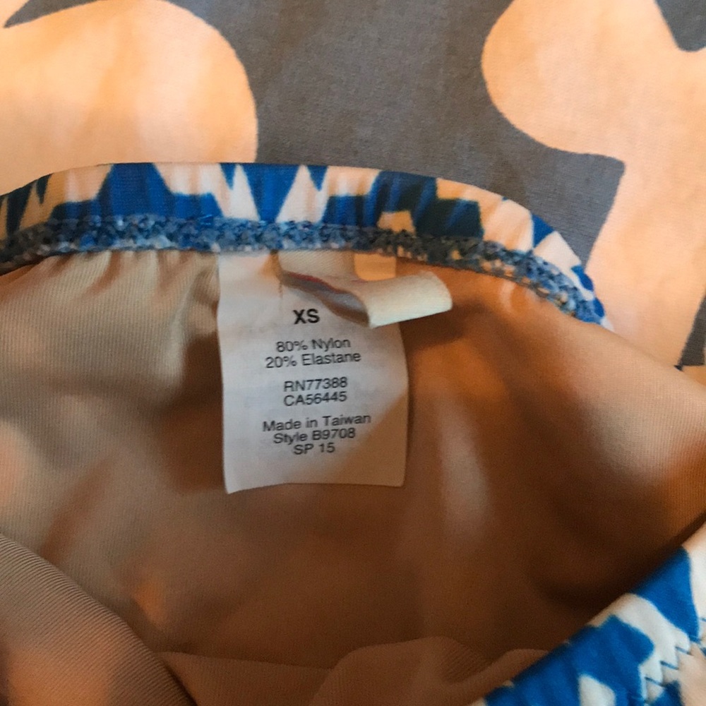 J.crew blue and white geometric pattern bikini - Picture 3 of 3
